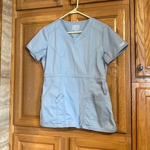 Cherokee Workwear Core Stretch Small Scrub Top and XS Scrub Bottoms - Gray
